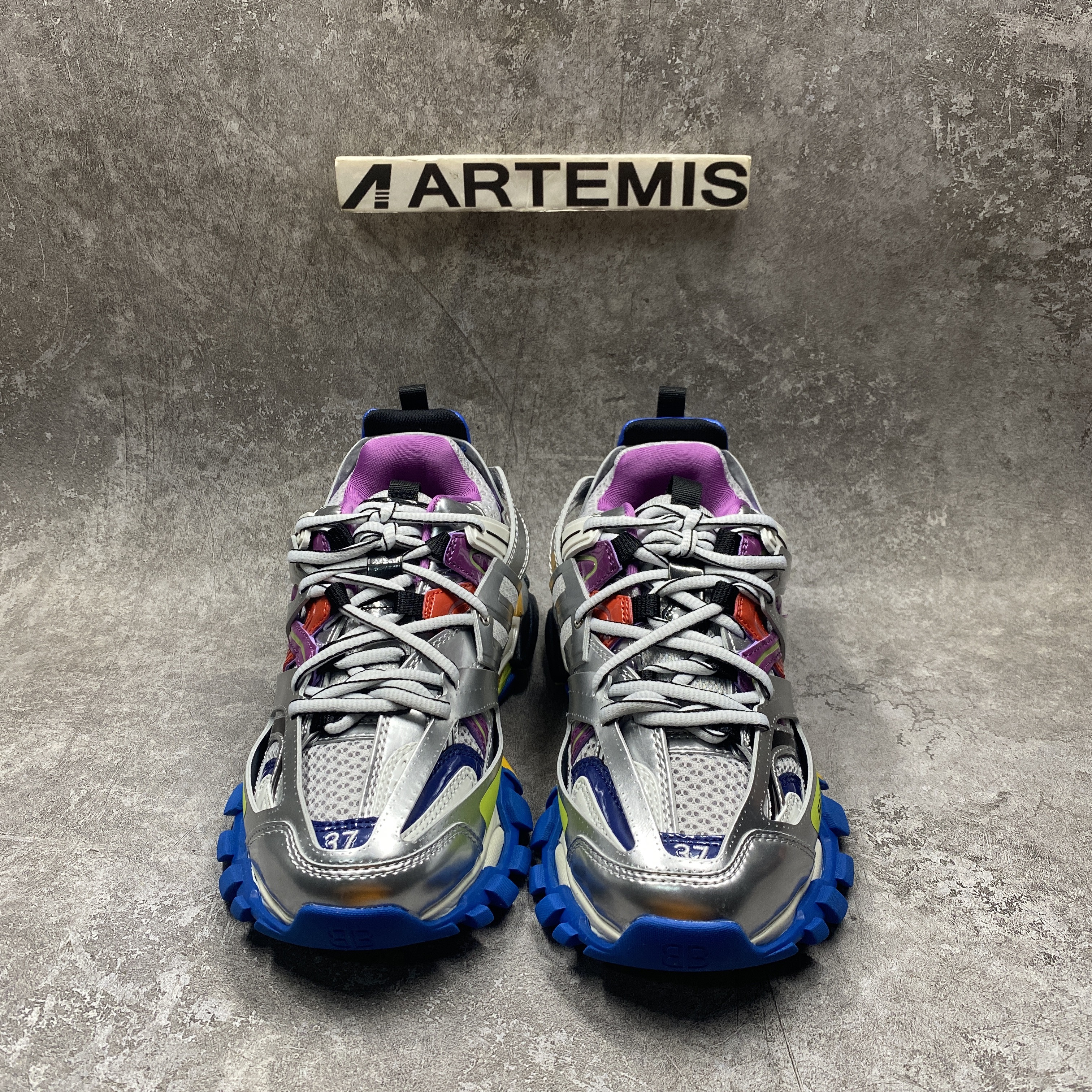 Balenciga Track Sneaker in Silver