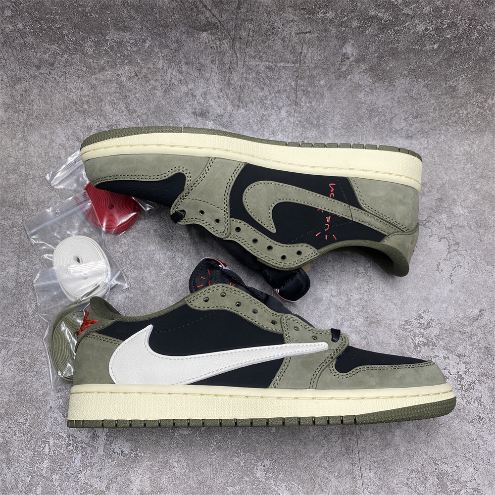 TRAVIS SCOTT X AIR JORDAN 1 LOW OG SP BLACK OLIVE