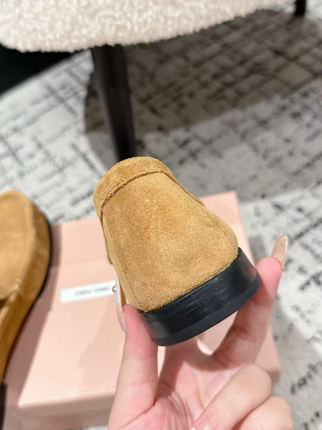 UA Miu Miu Suede loafers