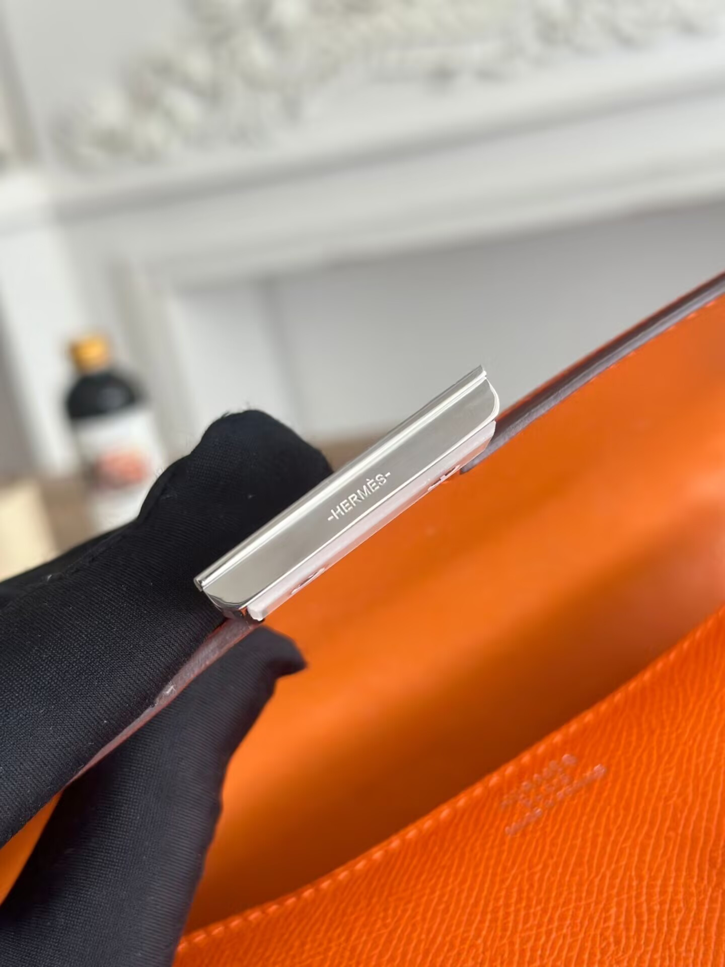 Hermès Constance 19 Epsom Silver Hardware 7.25" x 6.25" x 2.25"