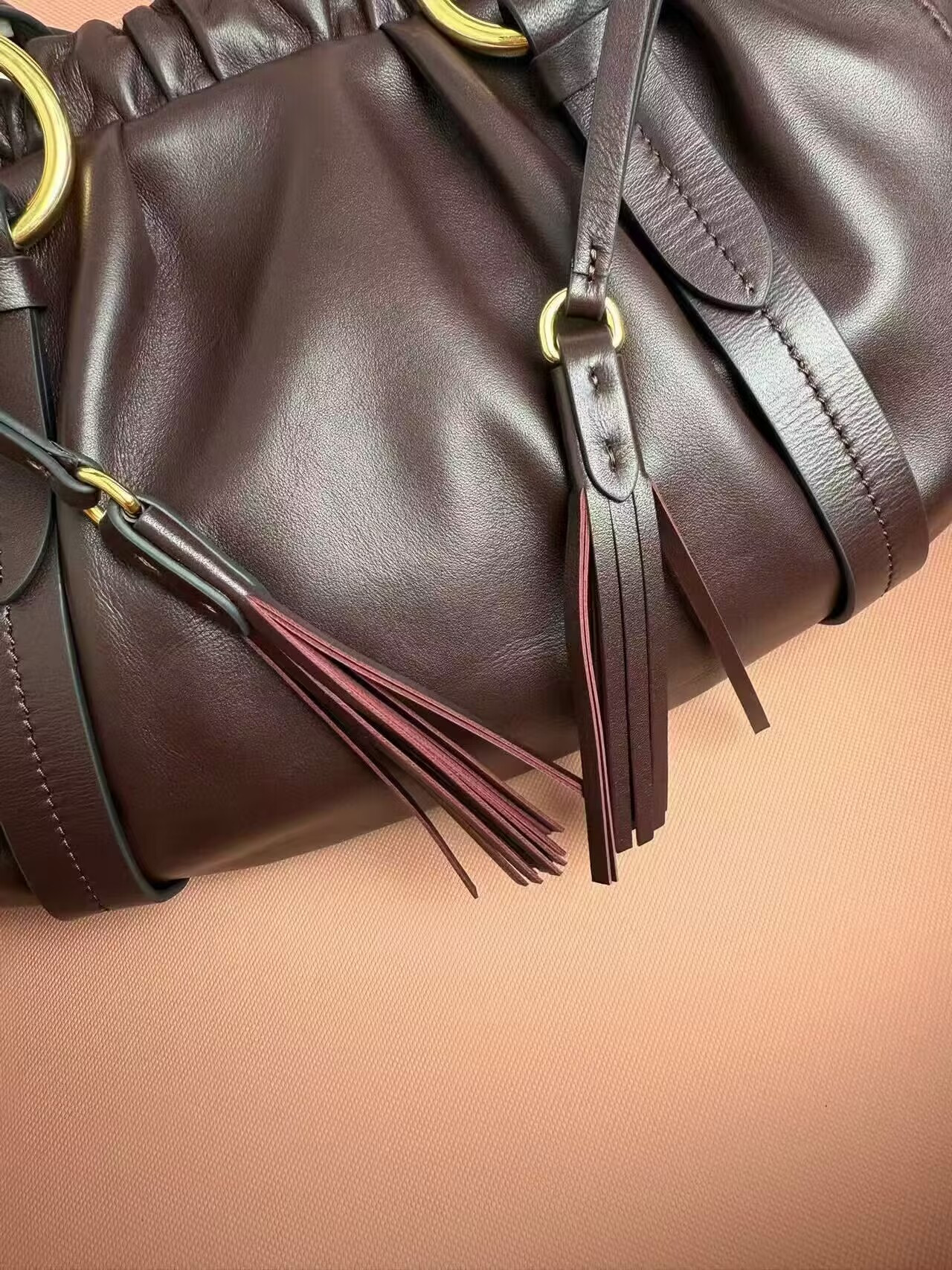 Miu Miu Joie nappa leather bag 40x22x10.5cm