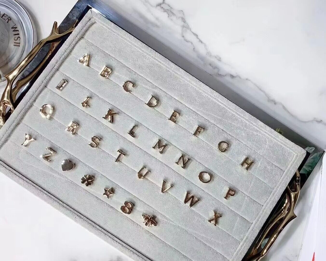 small lady D*or my abcD*or bag  cloud blue 8 x 6.5 x 3 inches