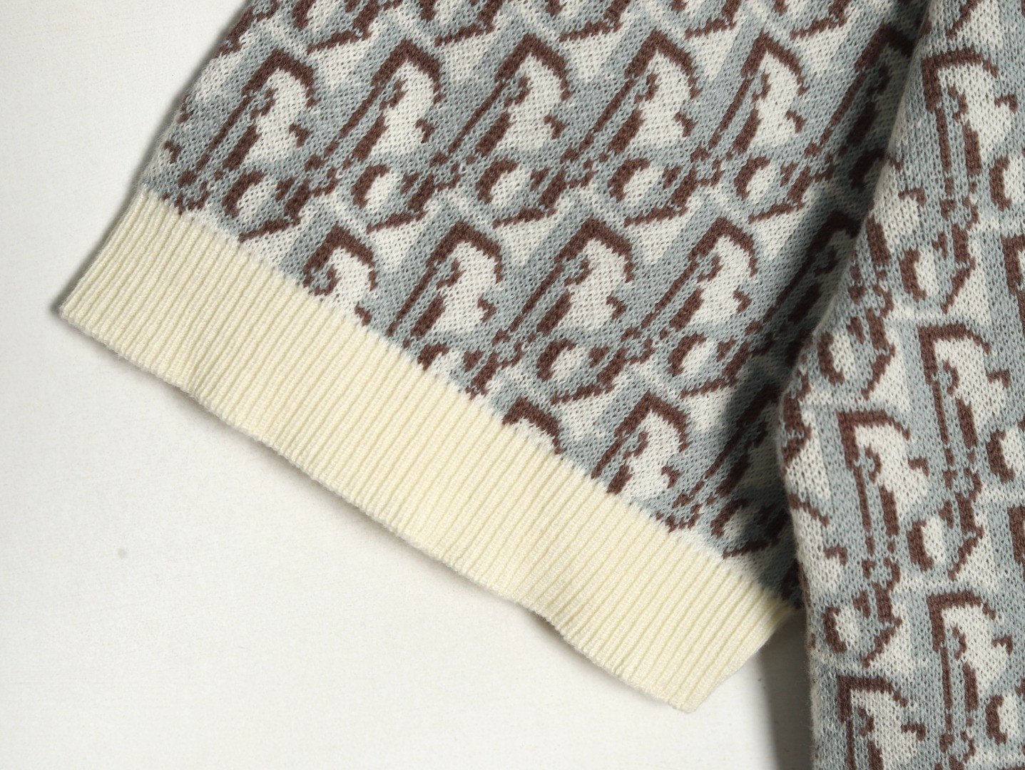 D*or knitting short-sleeved polo shirt