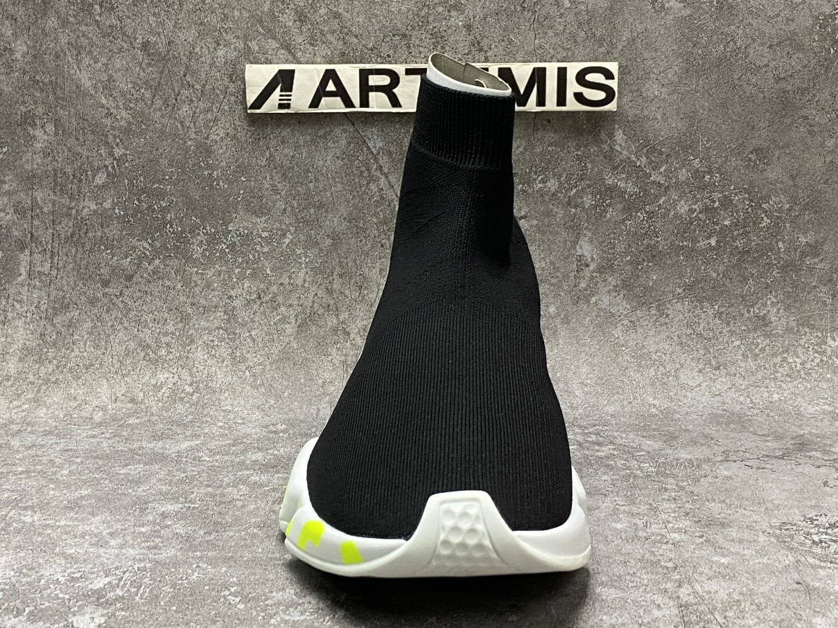 Balenciga Speed Black White Green sneaker