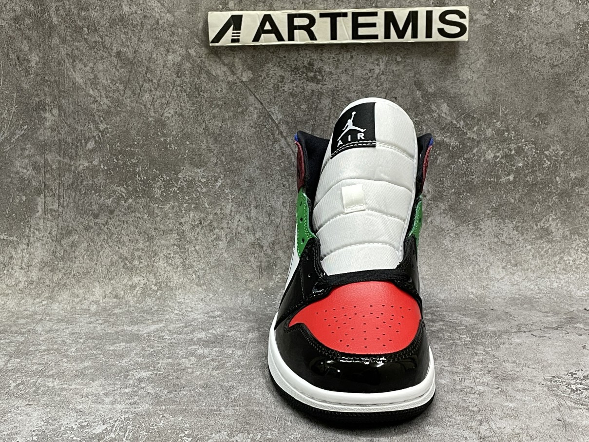 Air Jordan 1 Mid SE Black White Multi-Color