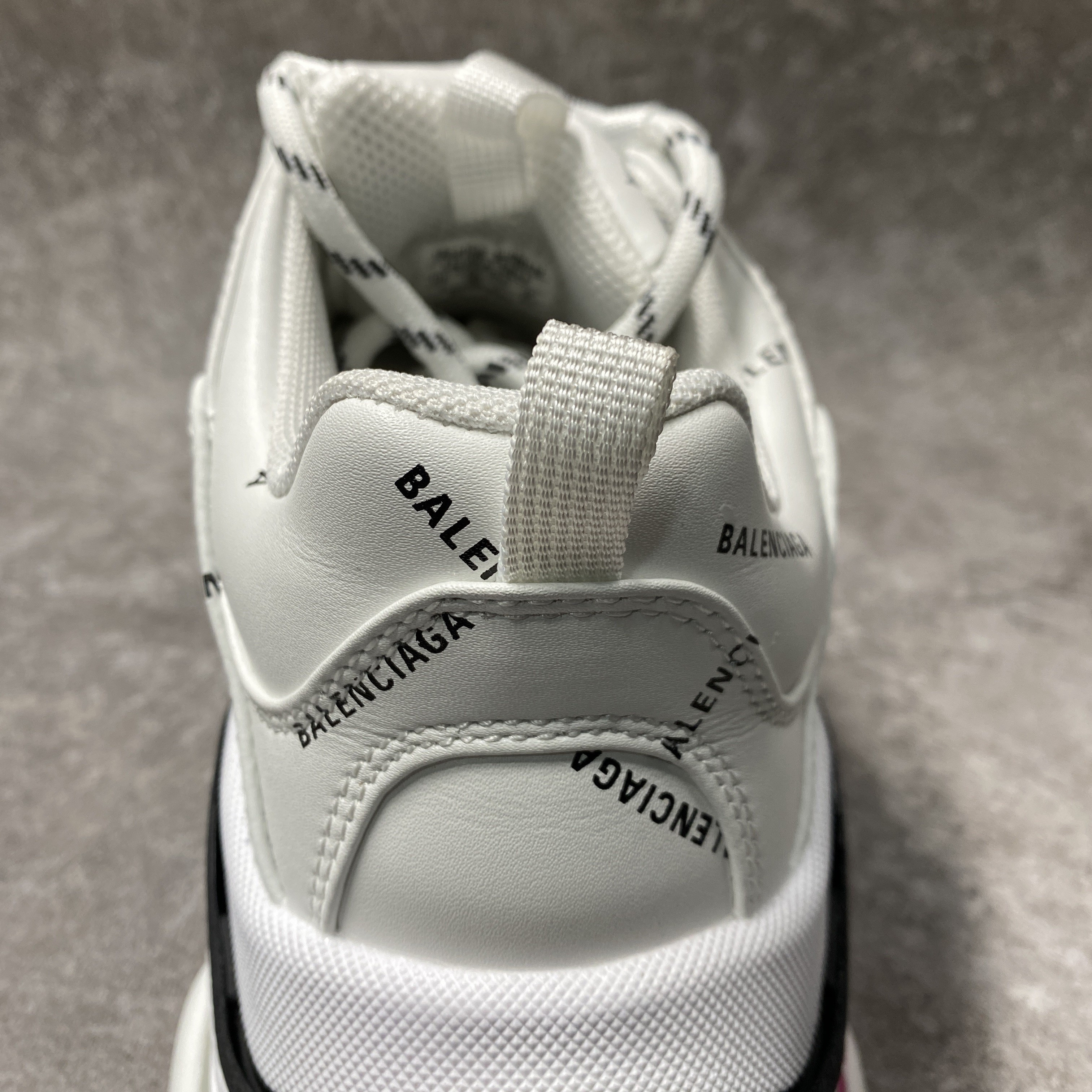 Balenciga All Over Logo Triple S Pink Black