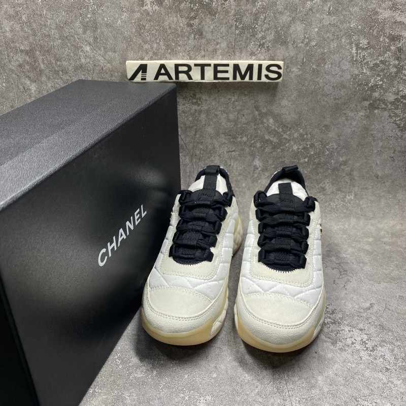 Ch*el white ivory cc sneakers