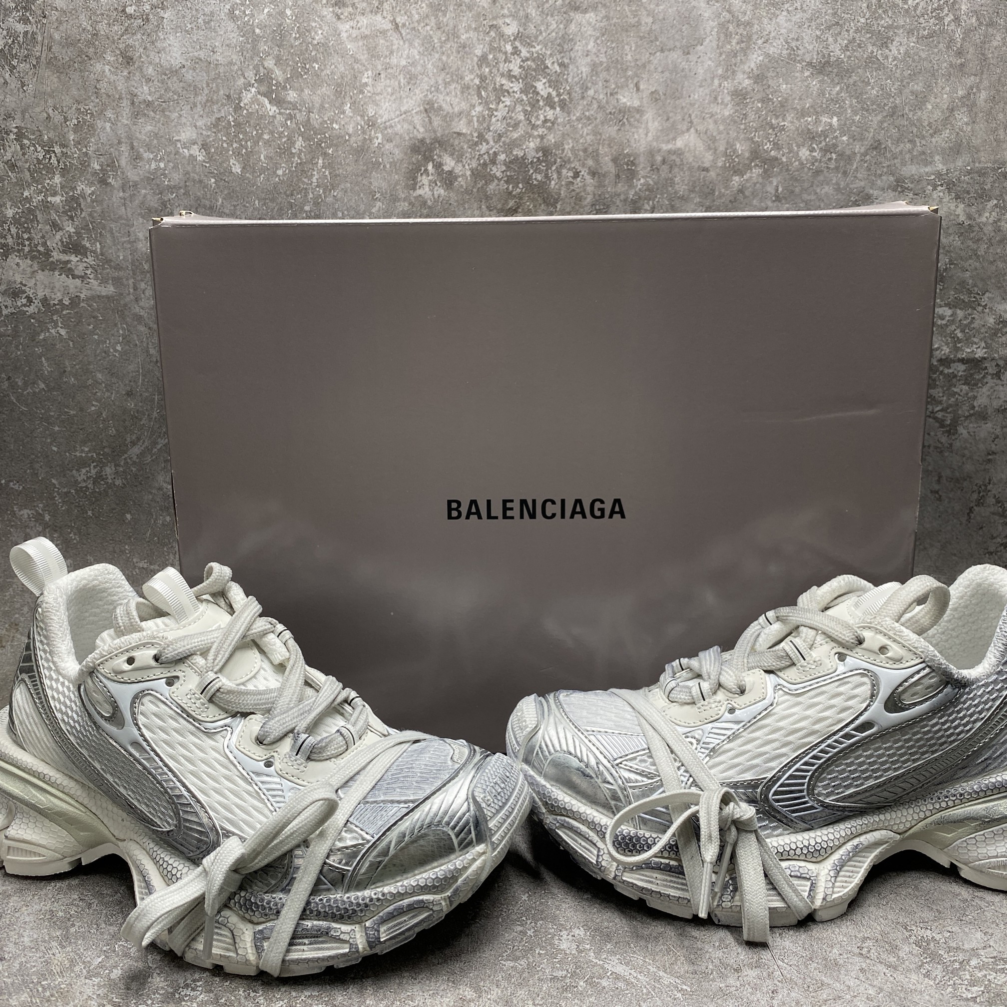 Balenciga 3XL Sneakers White Silver