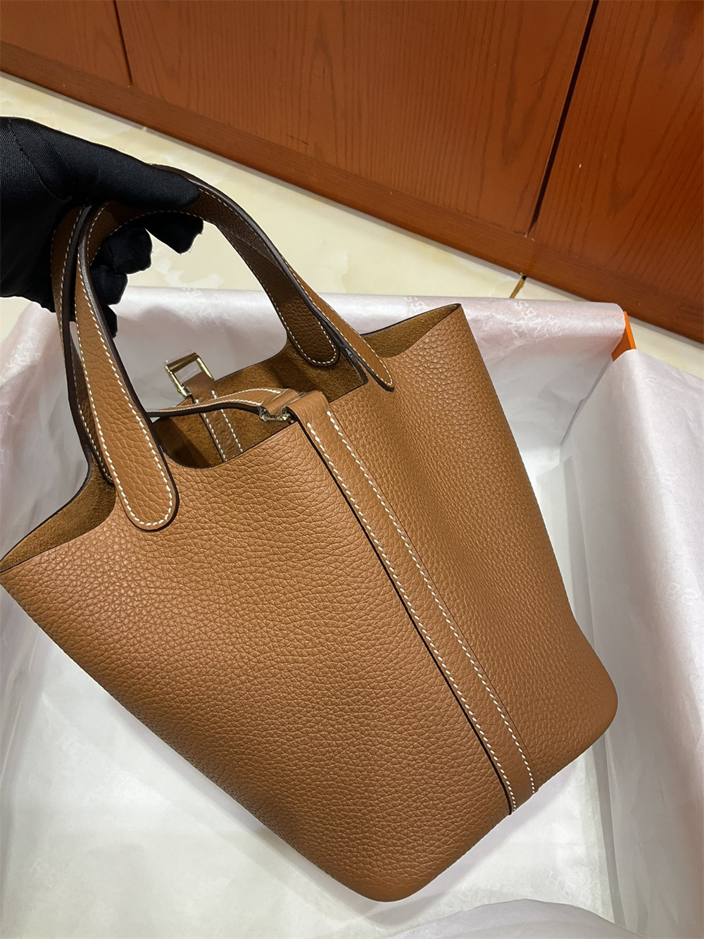 Hermès Picotin 18cm golden brown without original box