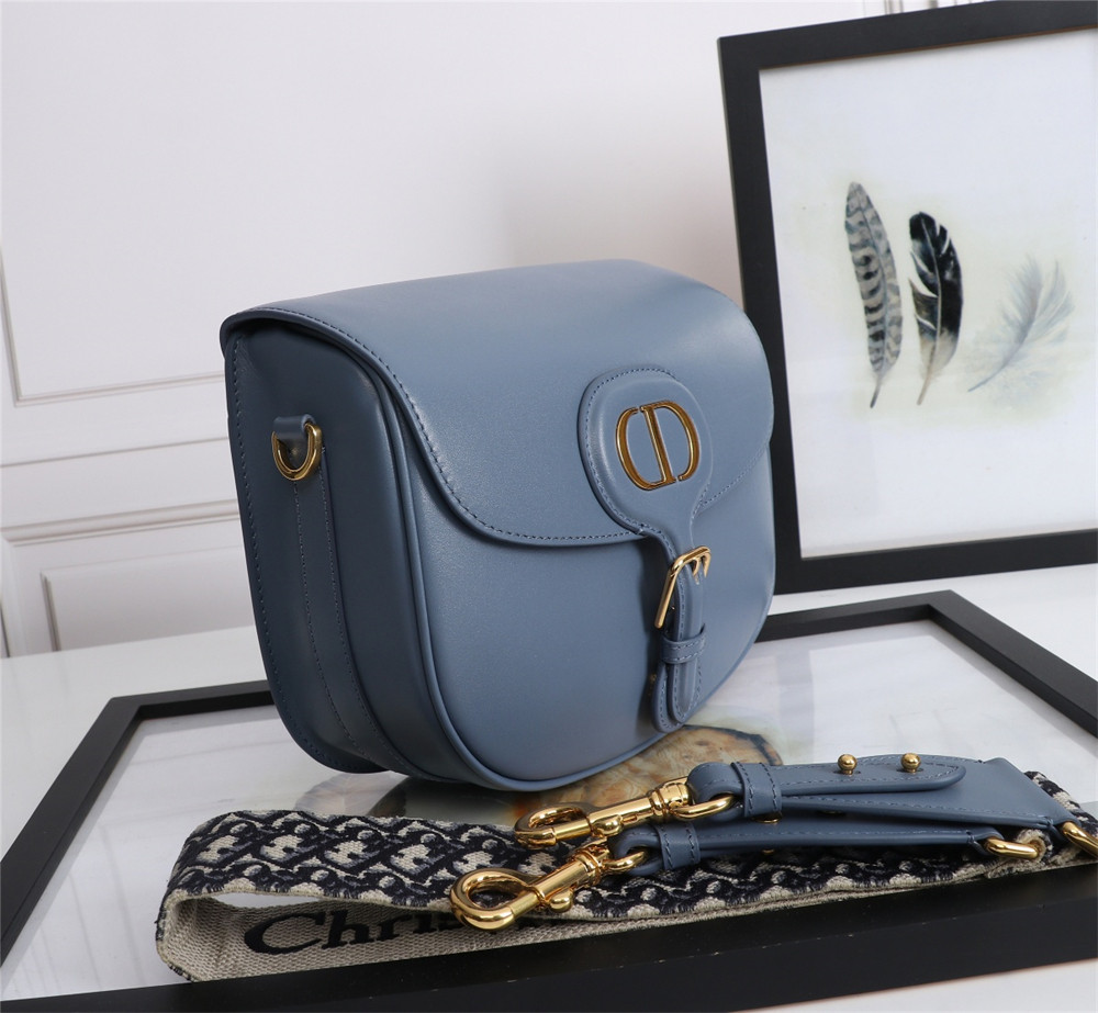 large D*or bobby bag blue box calfskin