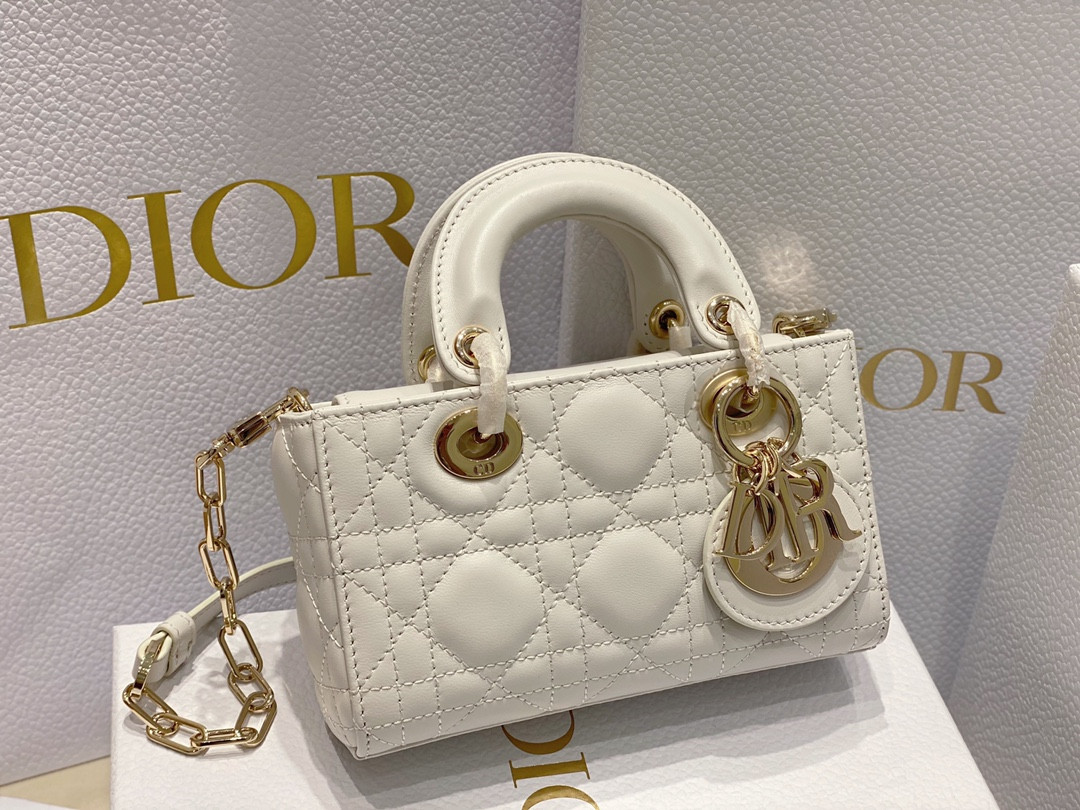 D*or mini lady d-joy bag white 16 x 9 x 5 cm