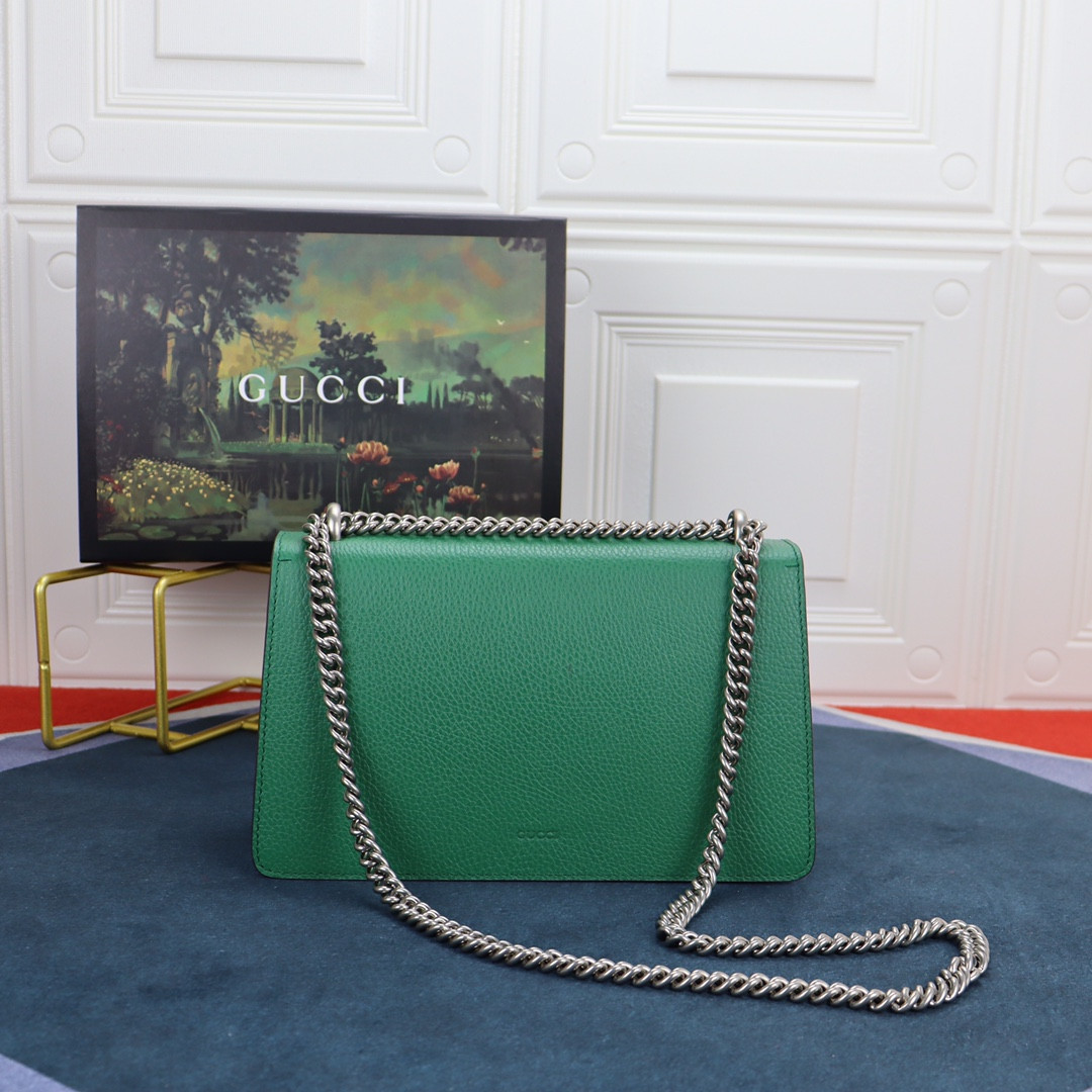 G*u*i dionysus small shoulder bag green 28x18x9cm