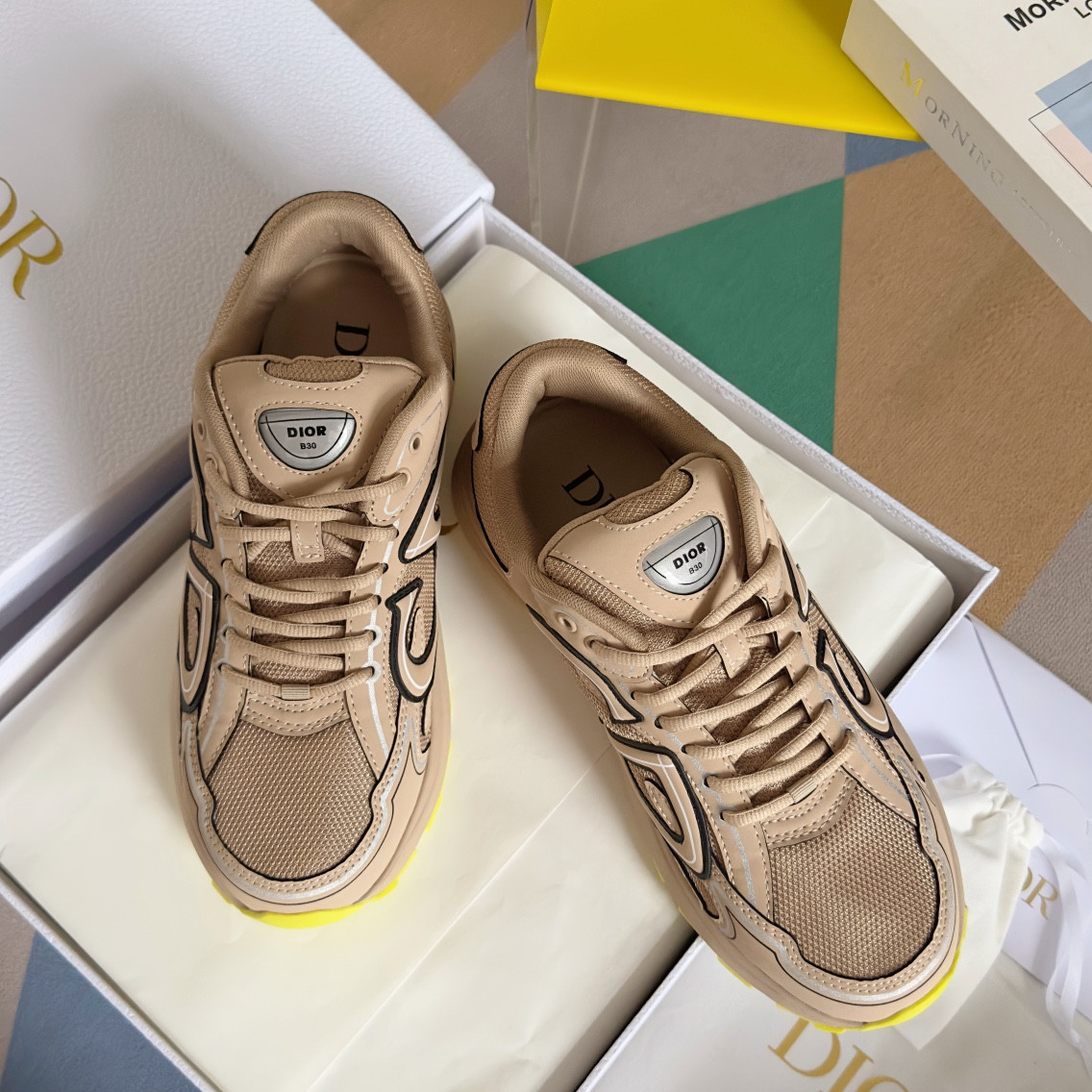 ua D*or b30 sneaker beige mesh and technical fabric