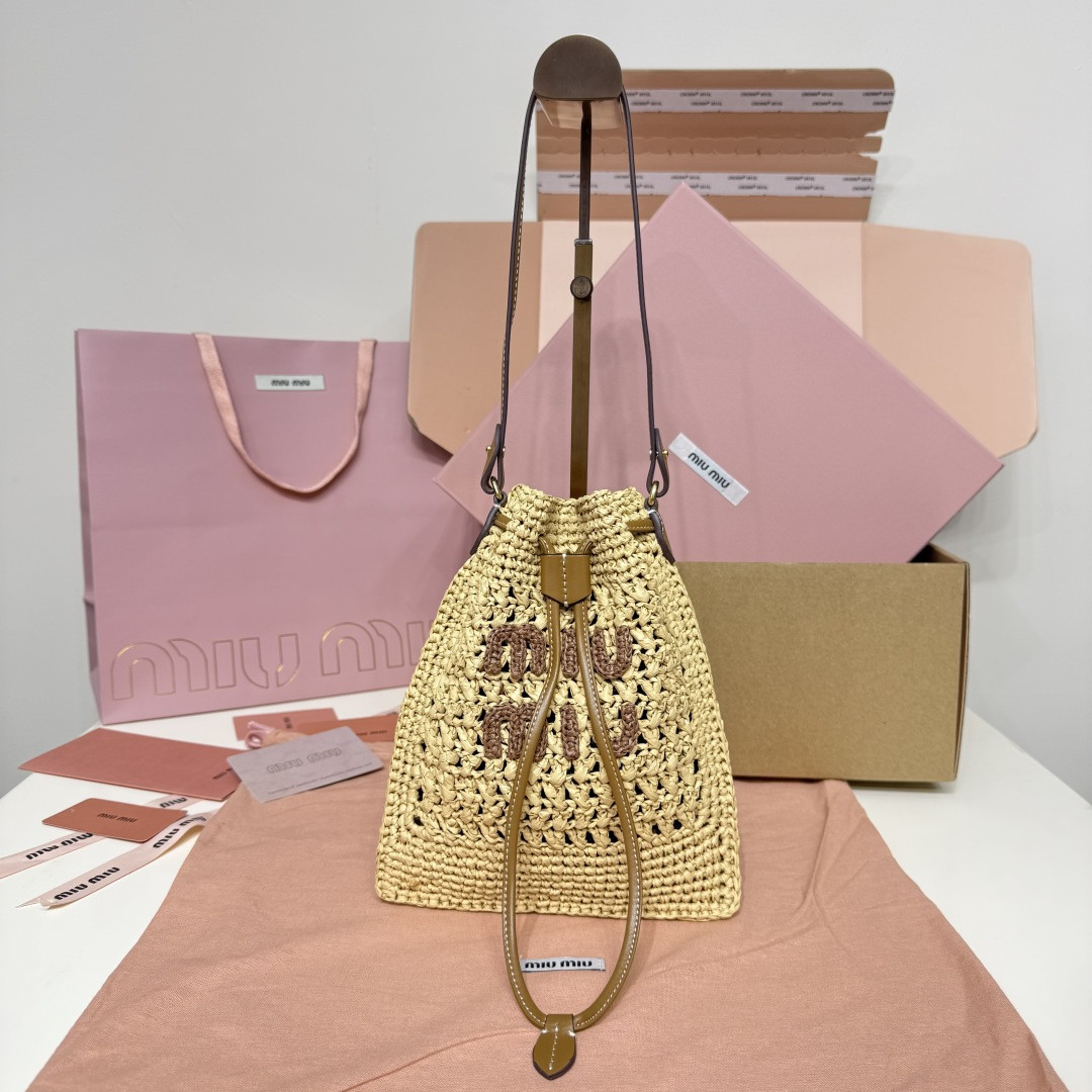 Miu Miu Woven fabric mini-bag 23x20cm